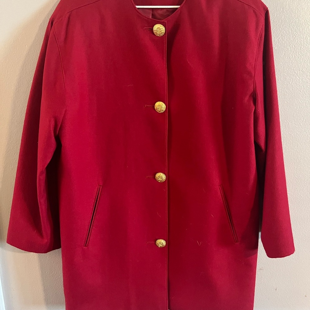 Elegant Red Women's Coat
